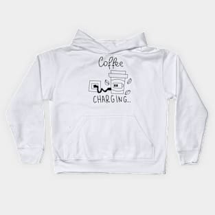 Coffee charging Kids Hoodie